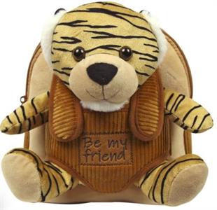 ZAINO ASILO PERLETTI CON PELUCHE TIGRE   13050