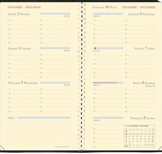 AGENDA SETT. QUO VADIS 2025 PLANORIZON 8,8X17CM NERA 374088Q