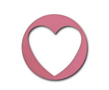 PASSEPARTOUT TONDO D.14CM CON CUORE 6PZ ASS. CWR   08128