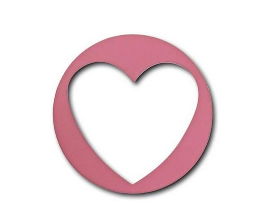 PASSEPARTOUT TONDO D.14CM CON CUORE 6PZ ASS. CWR   08128