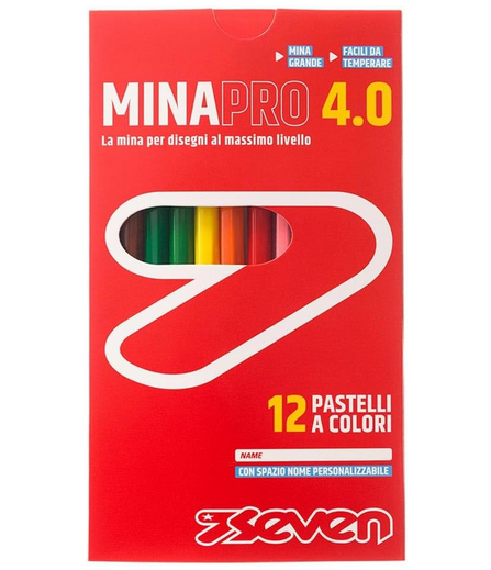 SEVEN SET 12 PASTELLI COLORATI MINA PRO 4.0  900102363