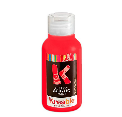 TEMPERA ACRILICA LUCIDA ROSSO CARMINIO 100ML KREABLE  0902.010