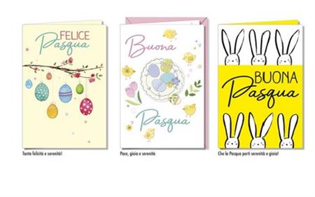 BIGLIETTI AUGURI PASQUA 12PZ           PA8976