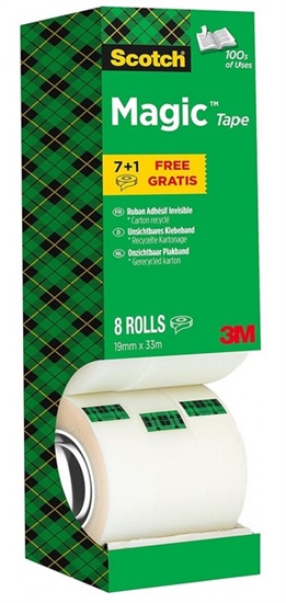SCOTCH NASTRO ADESIVO MAGIC 19X33 7+1    7100054679